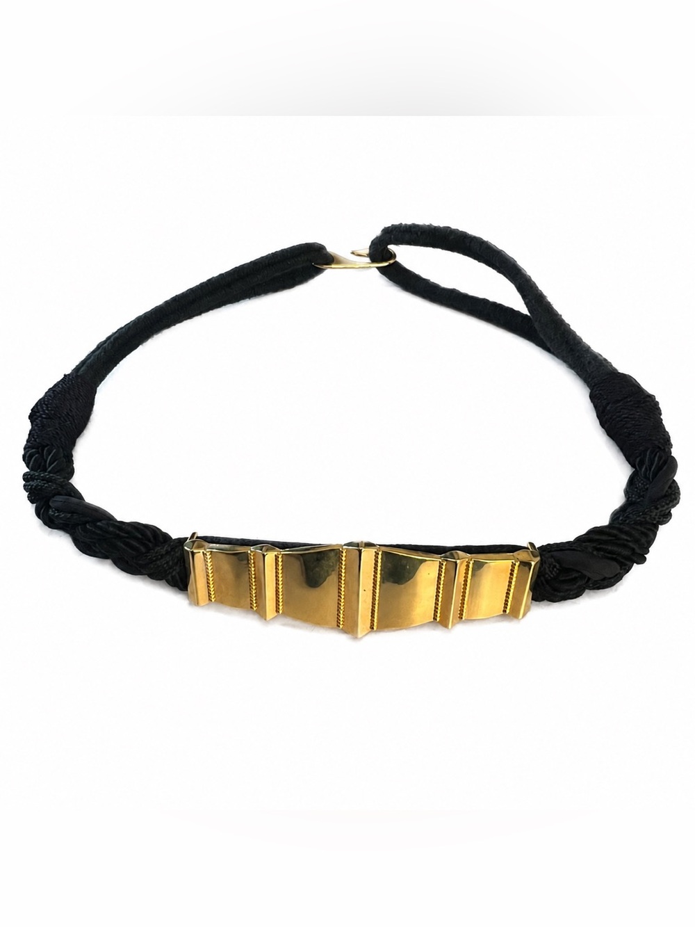 Black & Gold Braided Belt